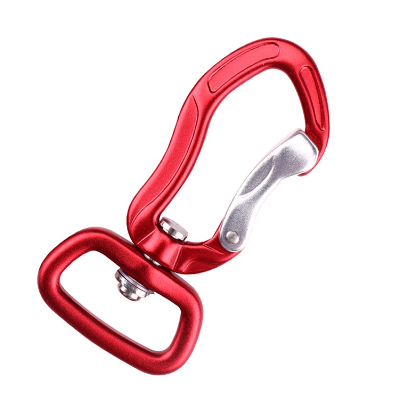 Udendørs kroklatring camping hovedlås Rustfrit stål fjederstang karabinhoved multifunktions karabiner udendørs hurtig fangst hurtig fald udstyr sikkerhedslås med krog dyreklemmer hundeklemmer luftfart aluminiumslegering
