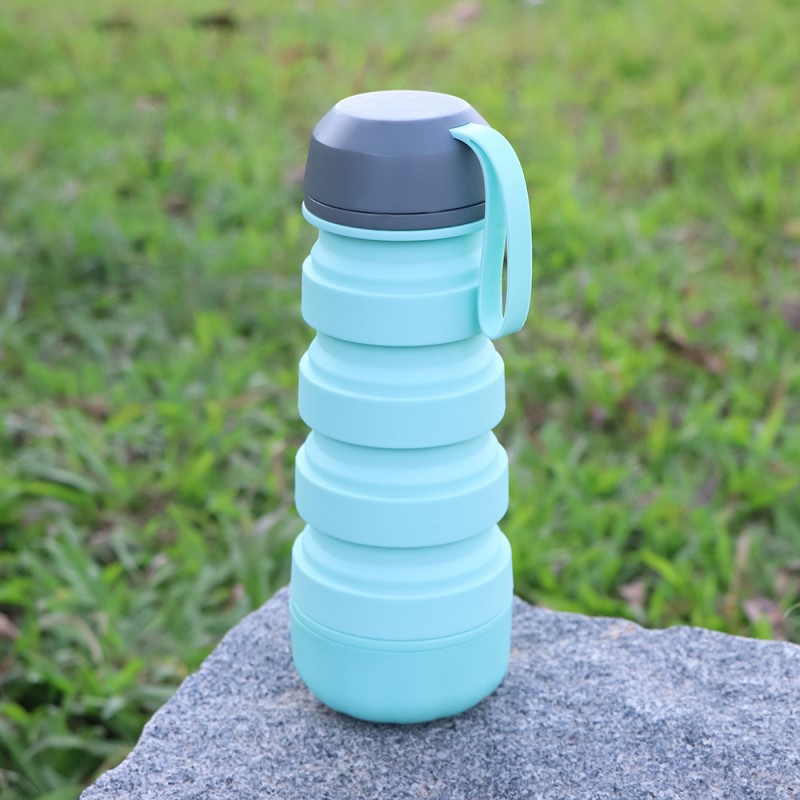 Kreativ silikone vand kop mad foldning udendørs sportspersonlighed vandflaske kører fitness bærbar sportsvand kop